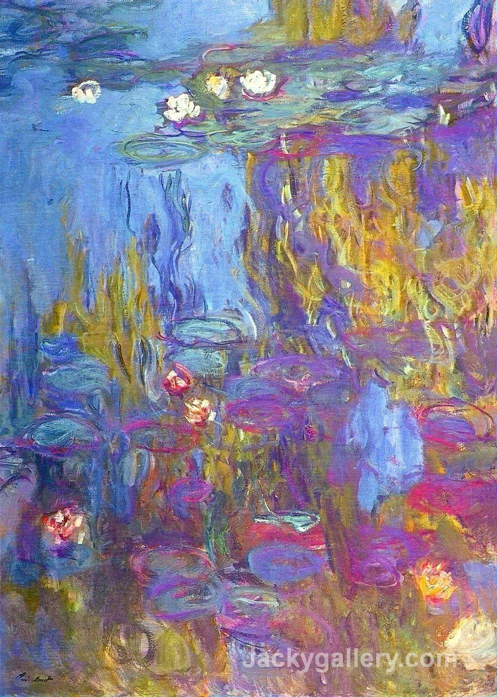 water lilies blue by Claude Monet paintings reproduction